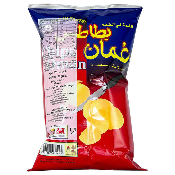 Oman Chips Box 6 Big packs 97g بطاطس عُمان